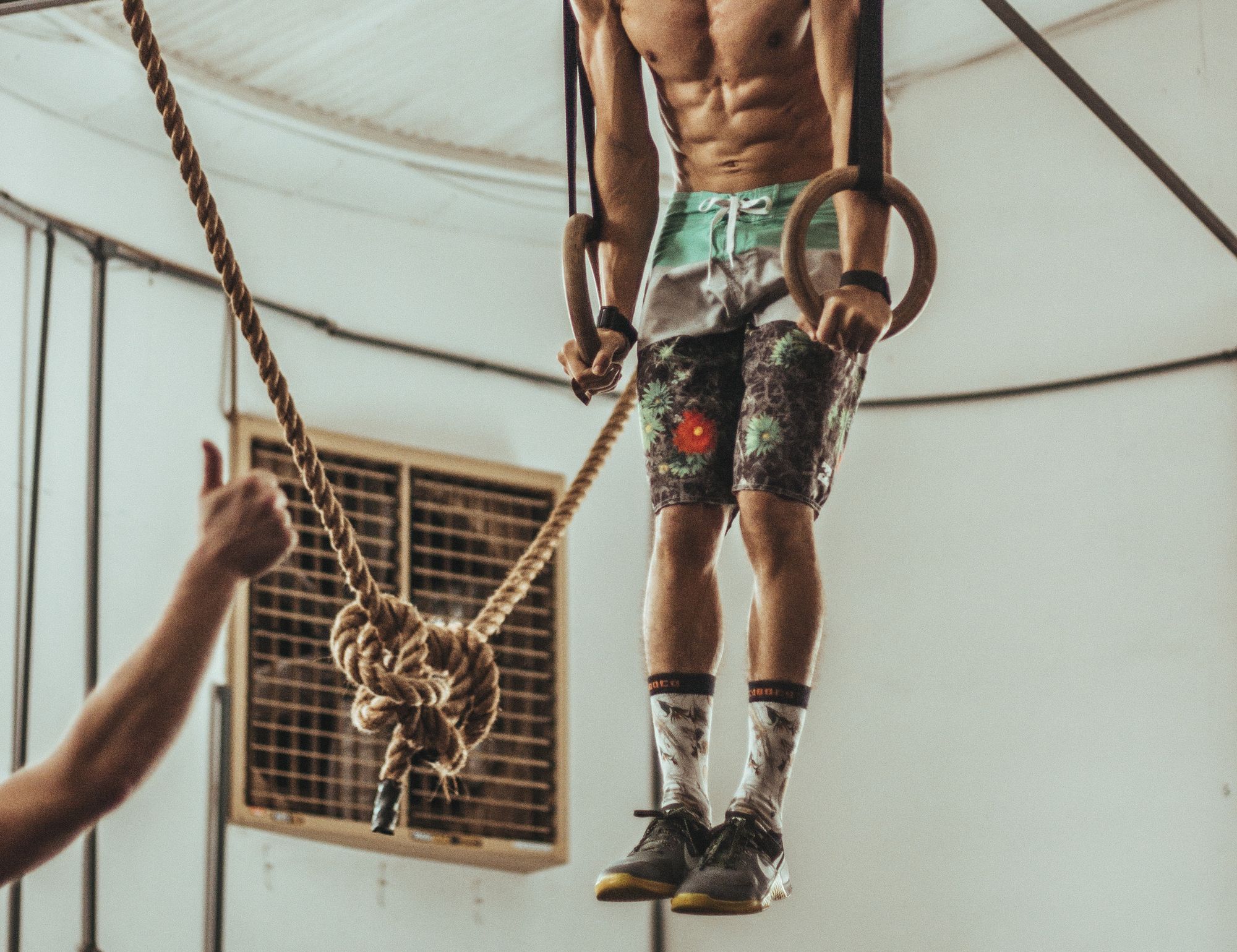 man on olympic rings