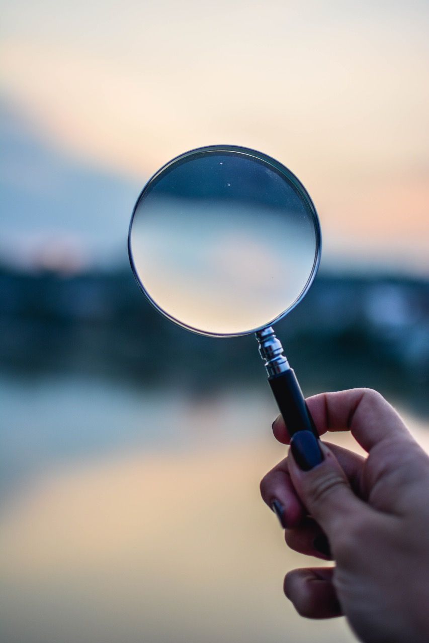 Photo by lil artsy: https://www.pexels.com/photo/selective-focus-photo-of-magnifying-glass-1194775/